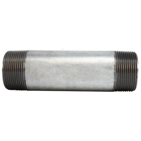 MIDLAND METAL Pipe Nipple, 112 Nominal, NPT End Style, 30 Length, SCH 40 Schedule, 1300 psi Pressure, 200 to 56282